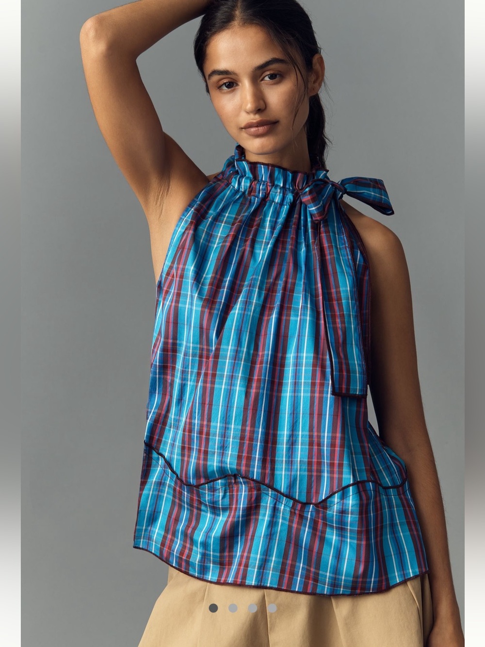 Anthropologie x Maeve Sleeveless Tie-Neck Blouse - Size M - BNWT